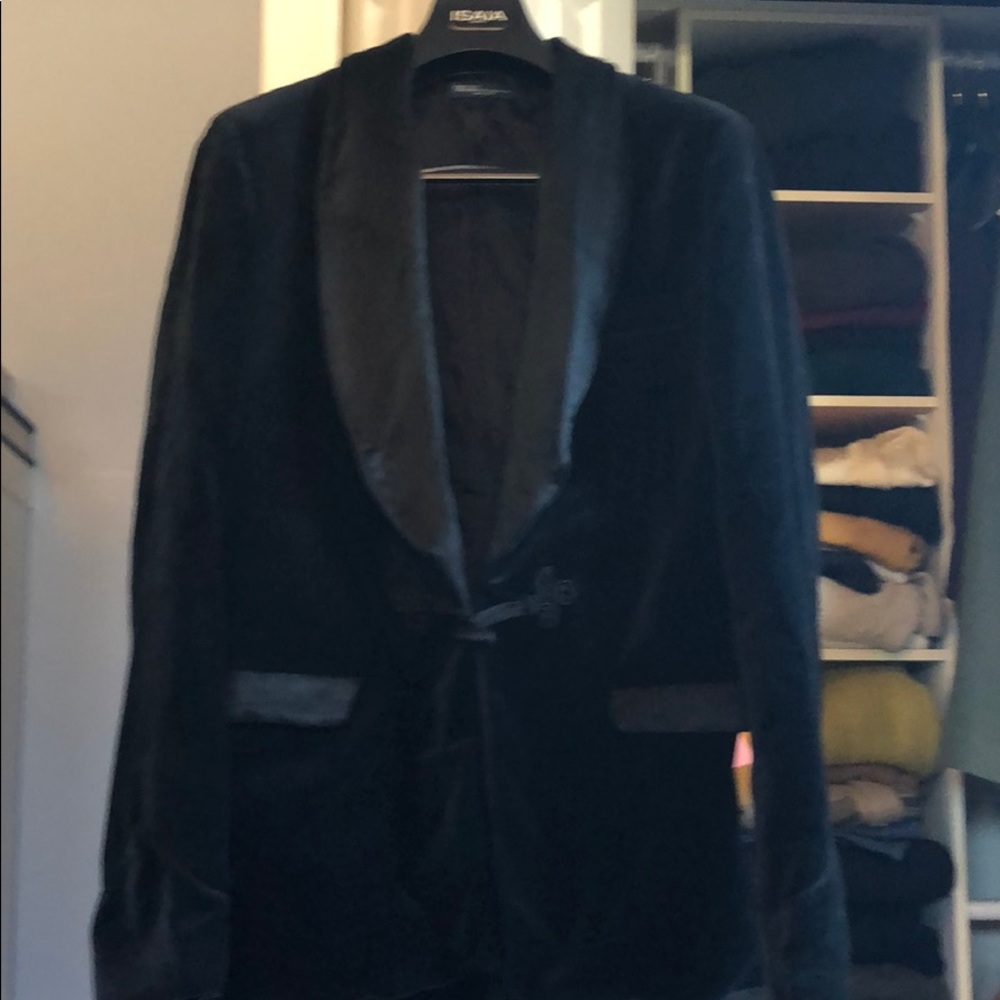 Black velvet dinner jacket